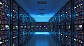 View of a large corporate data center